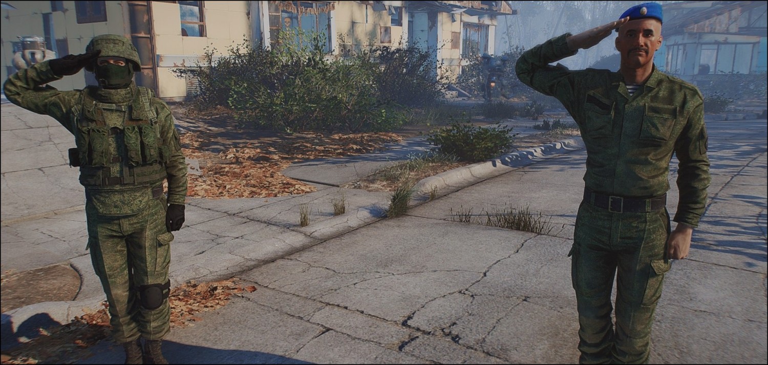Скриншот Российская военная форма и оружие для Fallout 4 v1.2