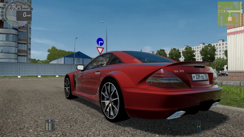 Скриншот Mercedes-Benz SL65 AMG V12 BiTurbo для City Car Driving (v1.5.8 — 1.5.9)