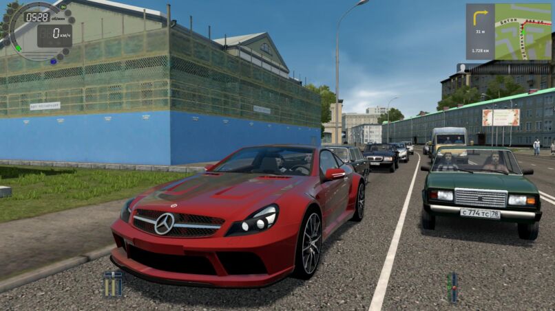 Скриншот Mercedes-Benz SL65 AMG V12 BiTurbo для City Car Driving (v1.5.8 — 1.5.9)