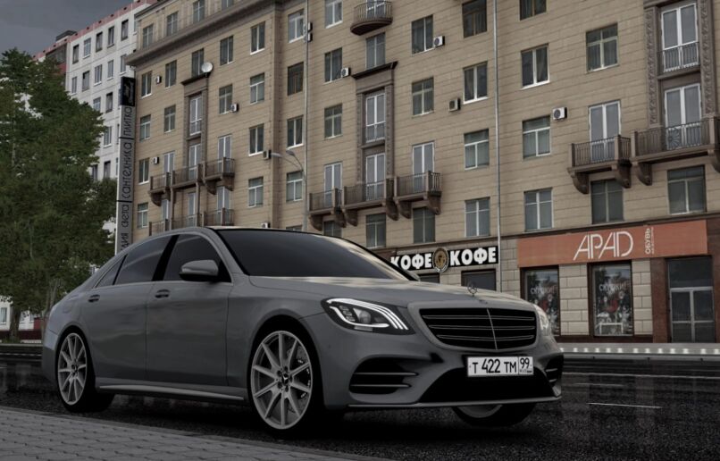 Скриншот Mercedes-Benz S63 AMG (W222) для City Car Driving 1.5.8
